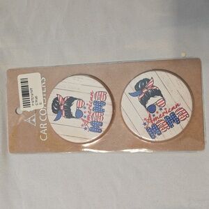 American Mama Car Coaster Set (makes a great Gift)